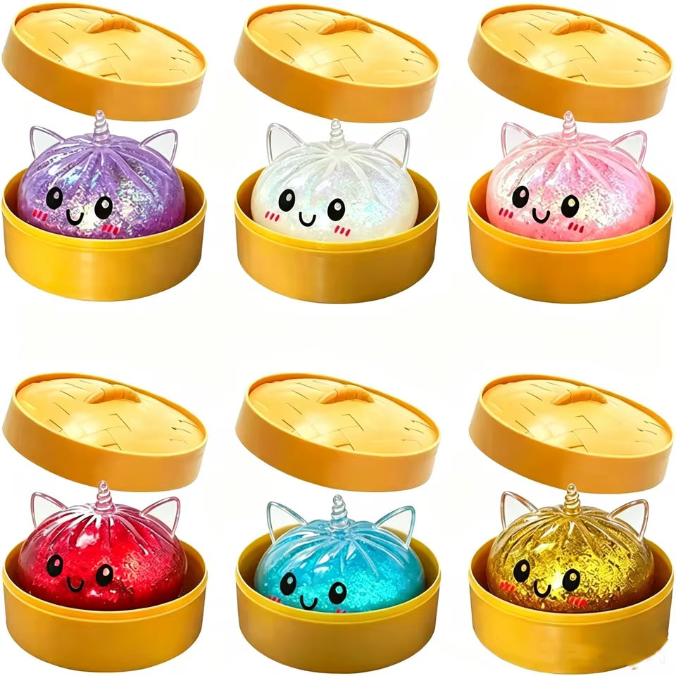 Glitzer-Einhorn Squishy in sechs Farben