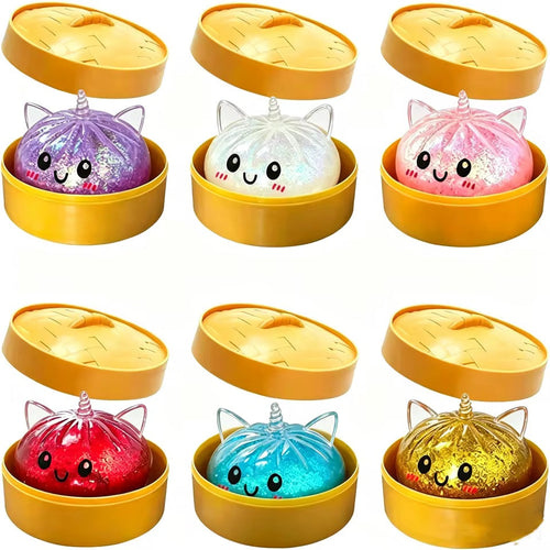 Glitzer-Einhorn Squishy in sechs Farben